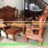 Bộ nghê phượng gỗ hương đá