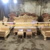 Bộ bàn ghế hoàng gia tay 12 gỗ gõ đỏ 10 món siêu vip
