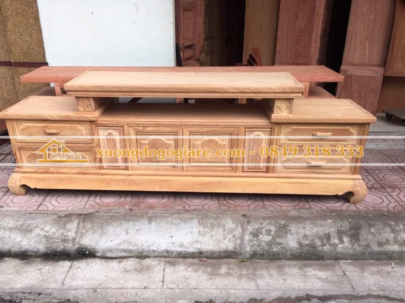 Kệ tivi gỗ gõ đỏ mẫu sofa - Đồ Gỗ Giá Rẻ