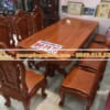 Bàn ghế ăn louis gỗ gõ đỏ