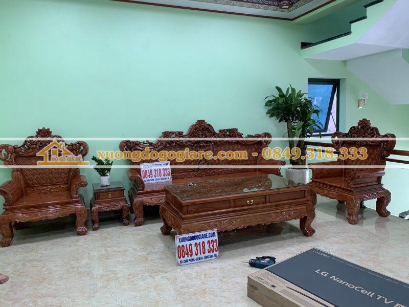 Bộ louis hoàng gia đại chân 14 gỗ hương đá, anh Phương - Từ Sơn, Bắc Ninh