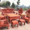 Bộ bàn ghế rồng khuỳnh gỗ Hương Đỏ Nam Phi DG-0093