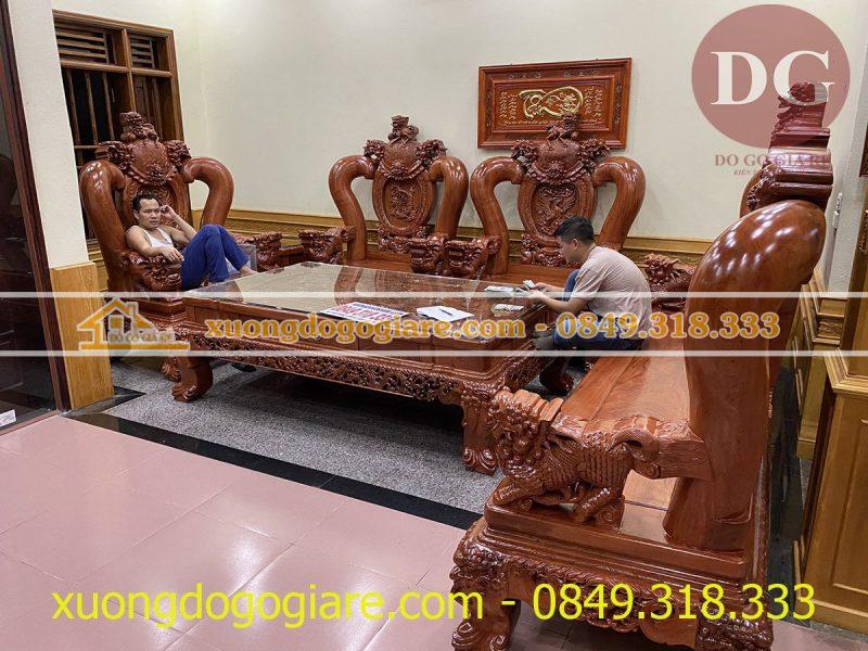 Mẫu bàn ghế Nghê Phượng tay 20 anh Ba- Uông Bí - Quảng Ninh