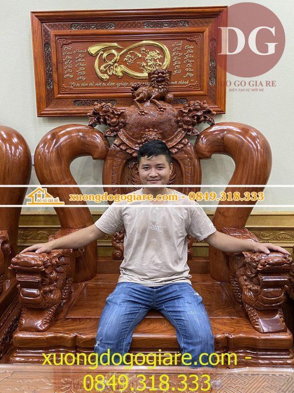 Mẫu bàn ghế Nghê Phượng tay 20 anh Ba- Uông Bí - Quảng Ninh