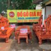 Bộ nghê phượng cột 14 (nghê đỉnh), chân 16 gỗ hương đá 100%