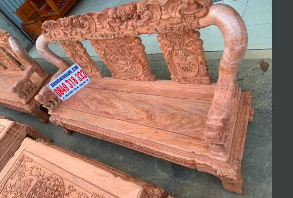 Bàn ghế minh quốc voi tay 12 chân 14 gỗ hương đá hàng tiêu dùng