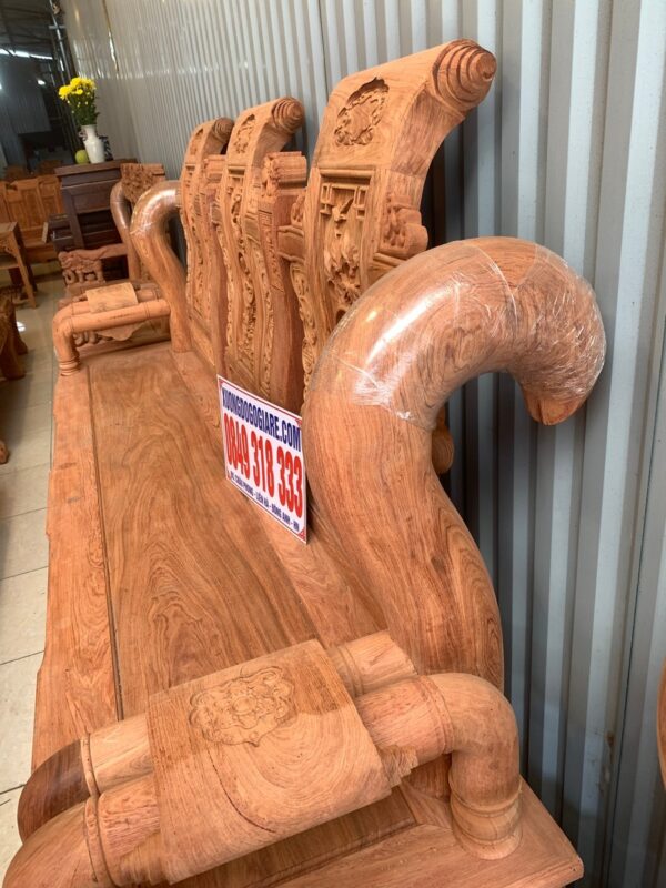 Bộ bàn ghế tần thuỷ hoàng tay 14 hàng siêu vip gỗ hương
